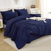 Litanika King Size Comforter Set Navy Blue - 7 Pieces