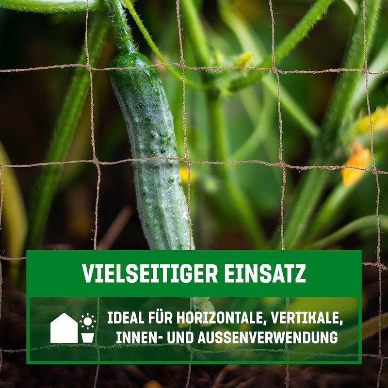 GardenGloss Jute Trellis Net, Sustainable, 100% Biodegradable, with Large Mesh