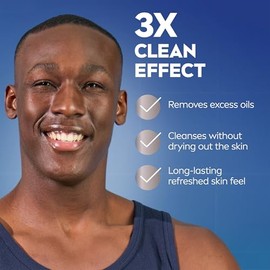 Moisturizing Face Wash por Nivea Limpiador Facial Humectante para Hombre, 150 ml (5 oz)