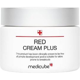 MEDICUBE Red Cream 2.0 Plus, Crema Facial Coreana con Niacinamida, Ácido Salicílico BHA, Zinc PCA, Árbol de Té y Centella Asiática, para Piel Mixta o Grasa, 100 ml