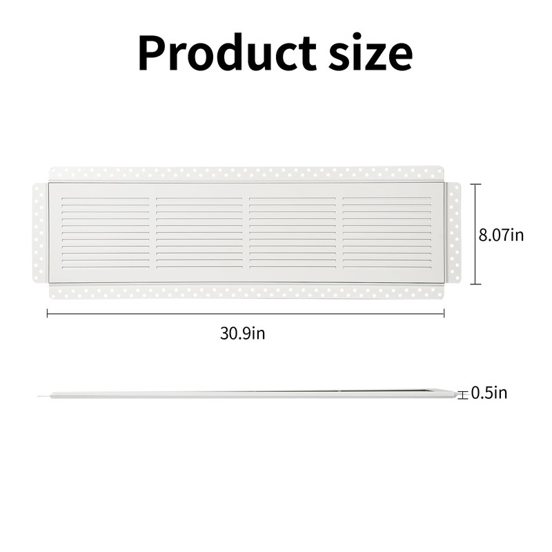 Zion Cold Air Return Vent Covers 4" x 10" Flush