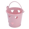 12pcs Mini Metal Bucket Hollow Heart Shaped Bucket with Handle