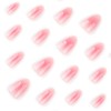 Almond Press on Nails Short Round Fake Nails Pink Ombre