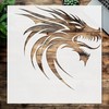 Reusable Stencil, Silhouette Dragon Head Design, 8.5x11 Inches, Perfect for