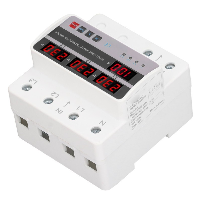 3 Phase Voltage Transfer Switch DIN Rail Mounted Electrical Selector