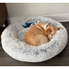 Mr. Peanut's OrthoPlush Two Tone Extra Fluff Faux Fur Donut
