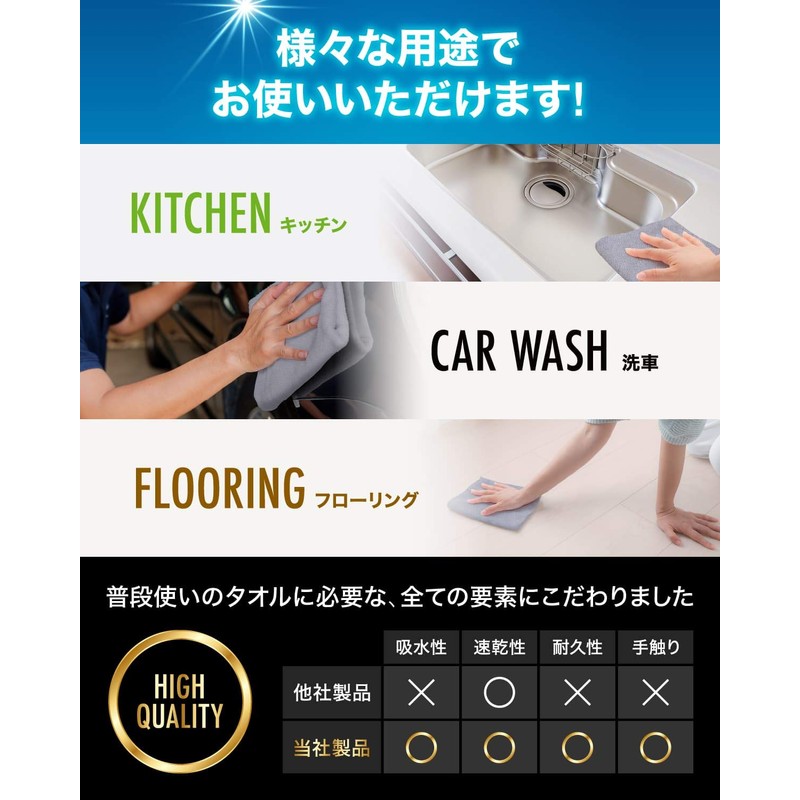 DABLOCKS Microfiber Cloth Dish Towel Cleaning Towel 11.8 x 11.8