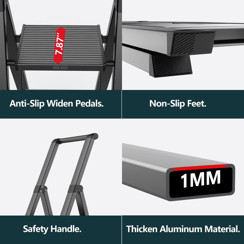WOA WOA 4 Step Ladder for 10 Feet High Ceiling,