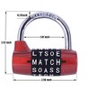 Gym Locker Lock,5 Letter Word Lock,5 Digit Combination Lock,Safety Padlock