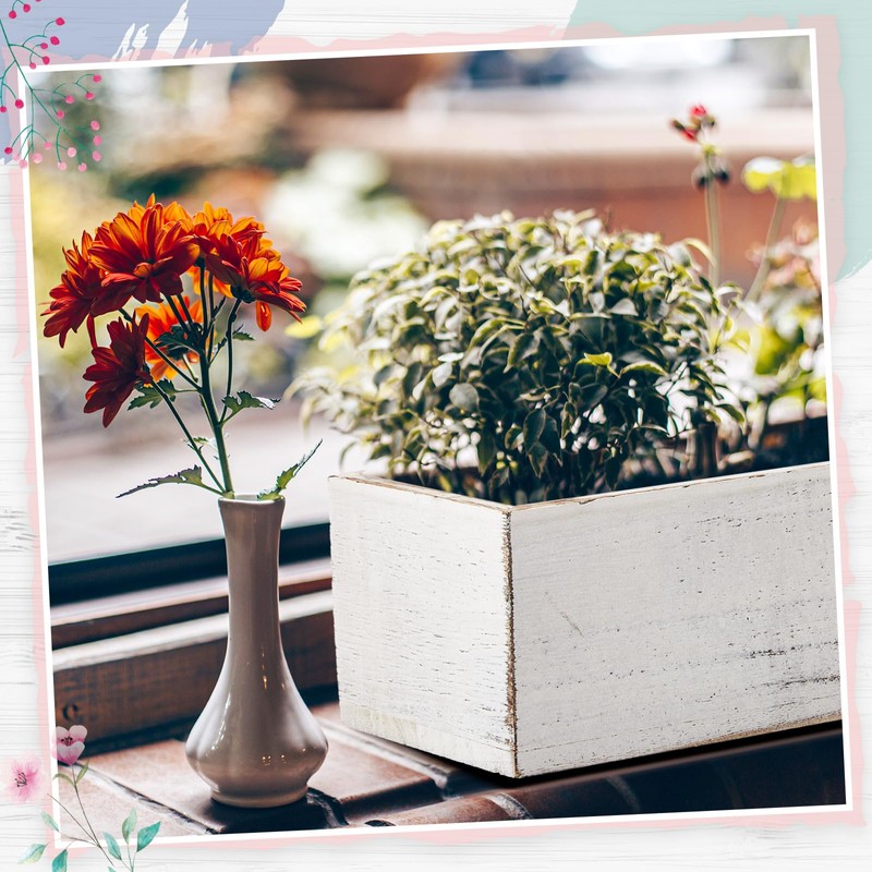 Dandat 2 Set Wood Boxes for Centerpieces 16x4 Inch Rectangle