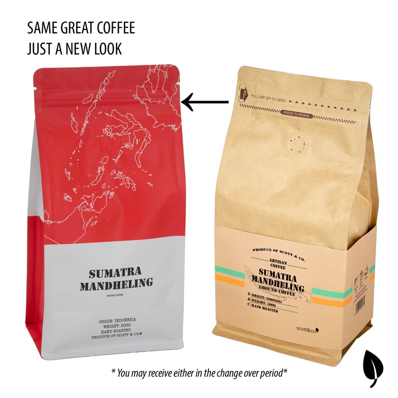 Sumatra Mandheling Ground Coffee. Medium Roast Ground Coffee, Single Origin.