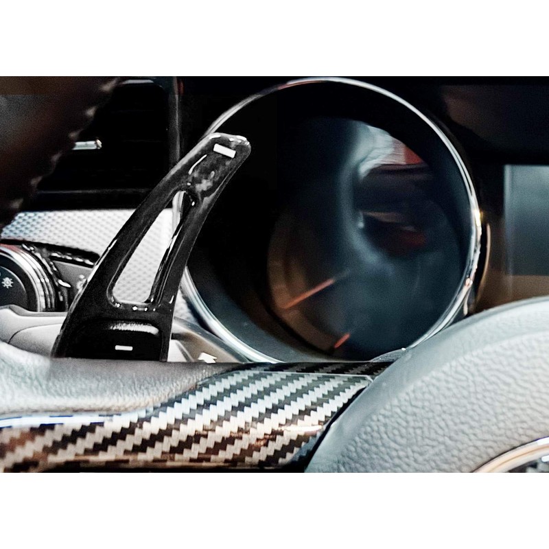 iJDMTOY Gloss Black Finish Larger Paddle Shifter Extensions Compatible with