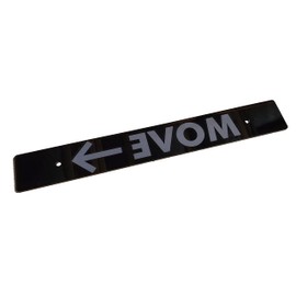 Acrylic Black Front License Plate Delete w/Move Over Laser Engraved for Subaru Vehicles