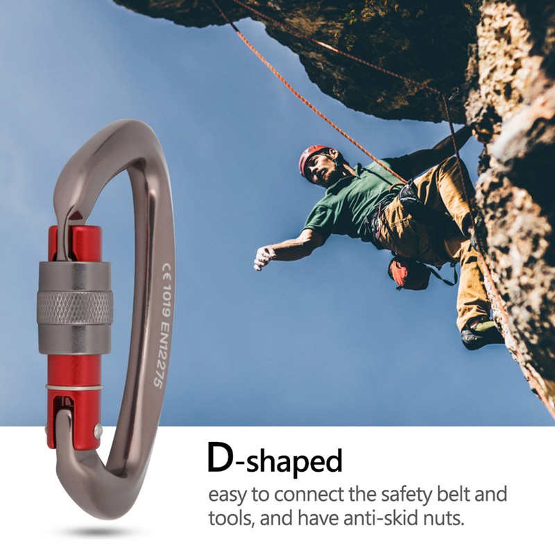 XINDA D Shape Safety Lock Connector Rock Climbing Protector Accessories