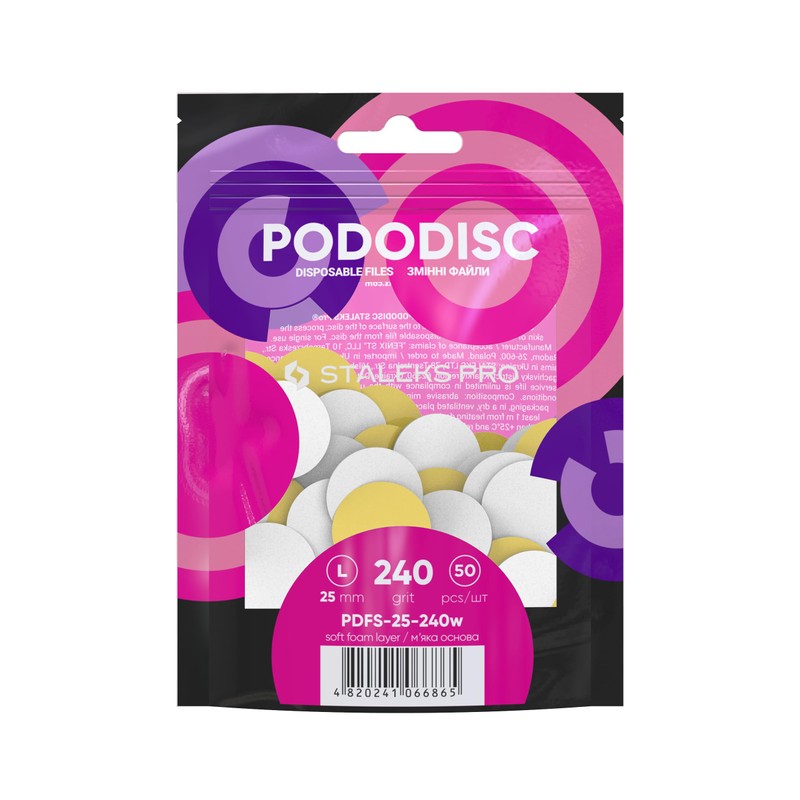 STALEKS PRO Pododisco 50pcs Soft Base Sanding Discs 25mm (L)