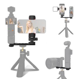 Osmo Pocket 3 Phone Holder Mount compatible with DJI Osmo Pocket 3 Creator Combo Expansion Monitor Mount Accessories, Tripod Adapter with 360°Smartphones Holder for Vlogging Live Video Shooting