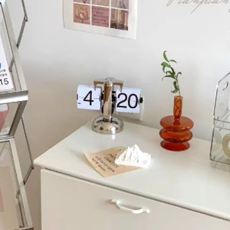 Digital Flip Down Clock Retro Minimalist Mechanical Auto Flip Clock
