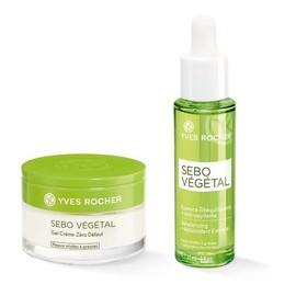 Yves Rocher Set Sebo Végétal: Esencia Matificante y Crema Facial En Gel Matificante