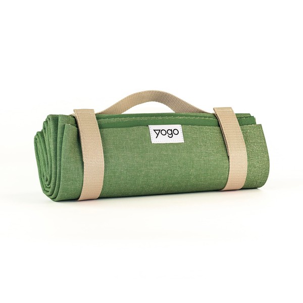 Yogo Ultralight Folding Travel Yoga Mat with Attached Straps, FSC®-Certified