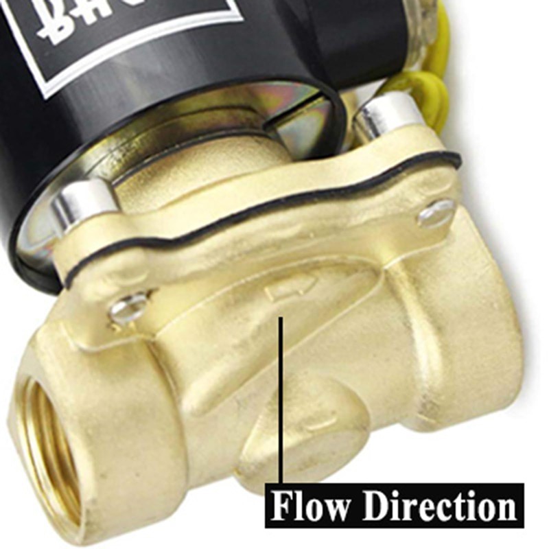 BACOENG VITON 3/4" Brass Electric Solenoid Valve, 12V DC Normally