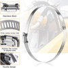 4 Pieces Large Size 550mm / 21.6inch Metal Hose Clips