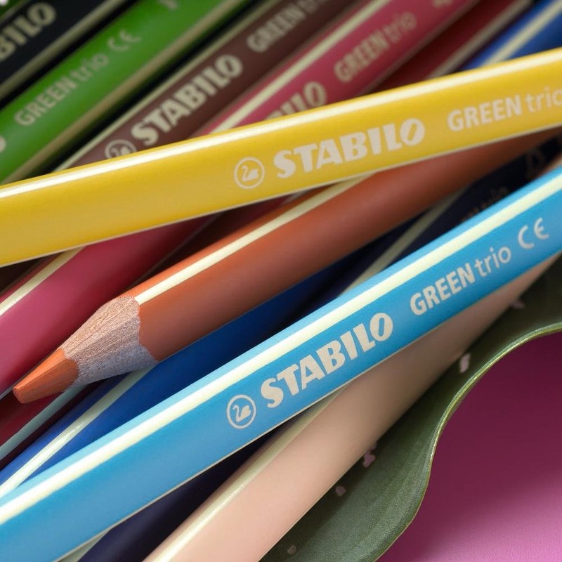 Eco-Friendly Colouring Pencil - STABILO GREENtrio Thick - Pack of