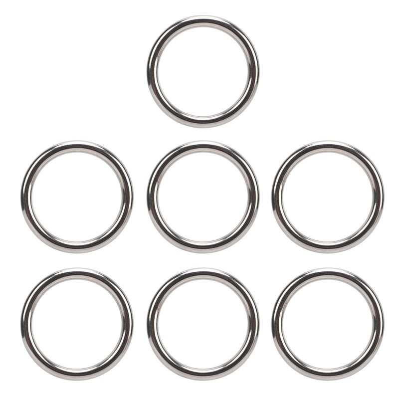 7 Pcs 304 Stainless Steel Metal O Ring Waterproof Rustproof
