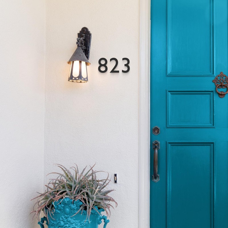 Architectural Mailboxes 3582B-7 4 inch Solid Brass Floating House Number,