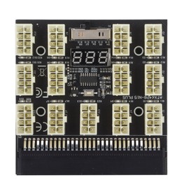 Power Supply Board Adapter 12V 6pin 8pin Power Board Converter with Voltage Temperature Display for Mining Graphics Card