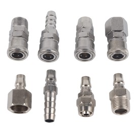 8PCS BSP 1/2 InchPneumatic Quick Coupler Plug Socket Set, for Air Tool Industry, Auto, Mechanical Engineering