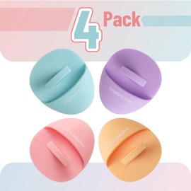 Slick- Silicone Facial Cleansing Brush, 4 Pack, Silicone Face Scrubber Exfoliator, Face Exfoliator Scrubber, Facial Scrubber for Face Cleanser Brush, Exfoliating Face Scrubber, Face Brush