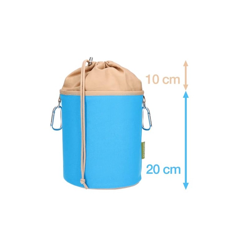 trendfinding Canvas Fabric Clothes Peg Bag with 2 Carabiner Hooks