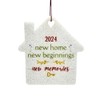 2024 New Home Christmas Tree Ornament – Elegant House-Shaped Acrylic