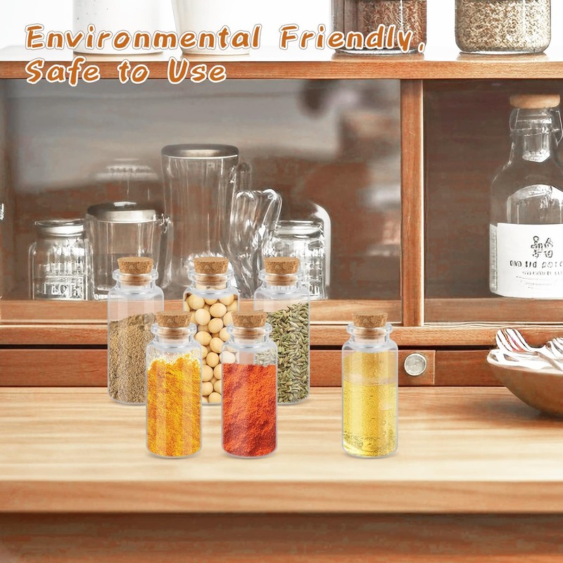 24 Pcs 30ml/1oz Glass Bottles Transparent Mini Glass Vials Empty