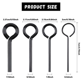 ZROSDSGY 5IN1 Ring Allen Wrench Set - 5/64" 1/8" 5/32" 7/32" Multi-Function Emergency Tool with Anti-Loss Keychain for Panic Exit Door Hardware(black