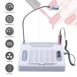 5in1 LED Electric Nail Drill Machine + Dryer Lamp Nail Art Dust Cleaner Manicure