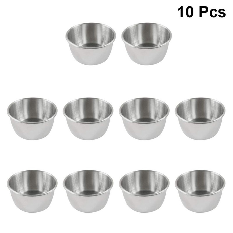 UPKOCH 10 x Stainless Steel Sauce Cups