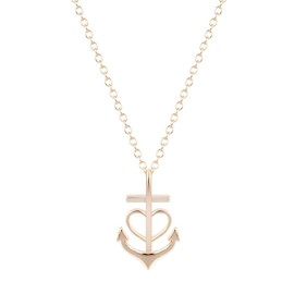 Soulsisters 18K Gold Plated Anchor Heart Cross Necklace, Gold, No Gemstone