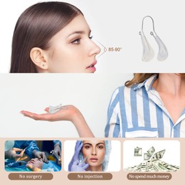 FERNIDA Nose Shaper for Women Girls Wide Noses Safe Silicone Nose Slimmer Lifter Clip Pain-Free Up Lifting