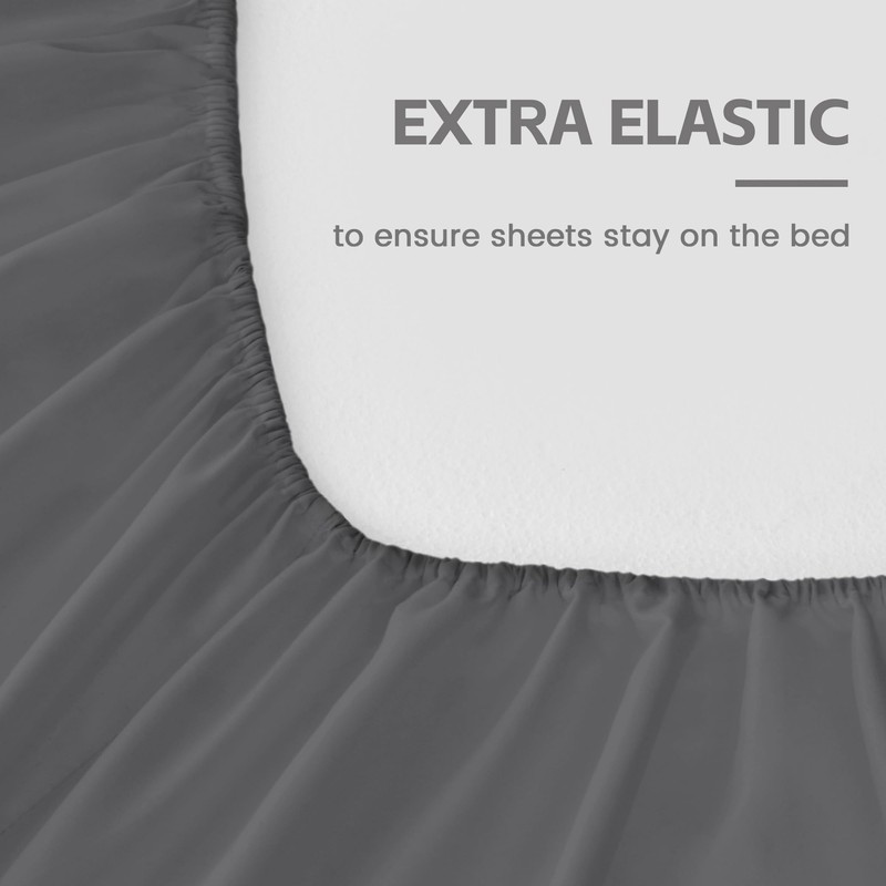 LINENOVA Queen Fitted Sheet Set – 3-Piece Ultra Soft 1800TC