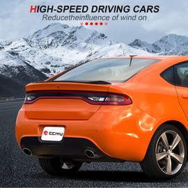 cciyu Rear Trunk Lip Spoiler Fits for 2013-2016 for Dodge Dart Sedan Spoiler Wing,Matte Black