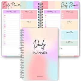Daily Planner, To Do List Notebook, Productivity Day Planner for Organization, Undated Notepad | A5