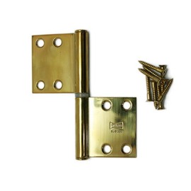High Logic 17466 Left and Right Flag Hinge, 4.0 x 3.5 inches (102 x 89 cm), Gold