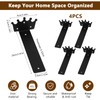 4 Pcs Heavy Duty Floating Shelf Brackets for Shelves L