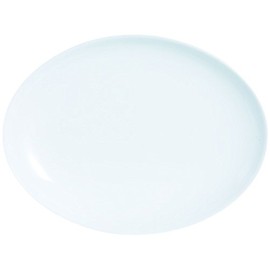 Dajar Diwali Oval Platter 33 x 25 cm, White, 33 x 25 x 3.1 cm