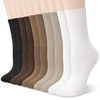5 Pairs Womens Crew Socks Cotton Casual Comfy Stretchy Boot