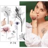 X-Ray Flower Tattoos Flower Tattoos Temporary Tattoos 5 Sheets Set
