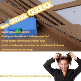 Cardboard Cutter for Cat Scratchers,3D Printed Kitten Shaped Cutter Cardboard Handheld Cardboard Cutter Tool, DIY Cat Scratchers Cardboard Strip Tool, Cardboard Cutting Machine for Cat Lovers