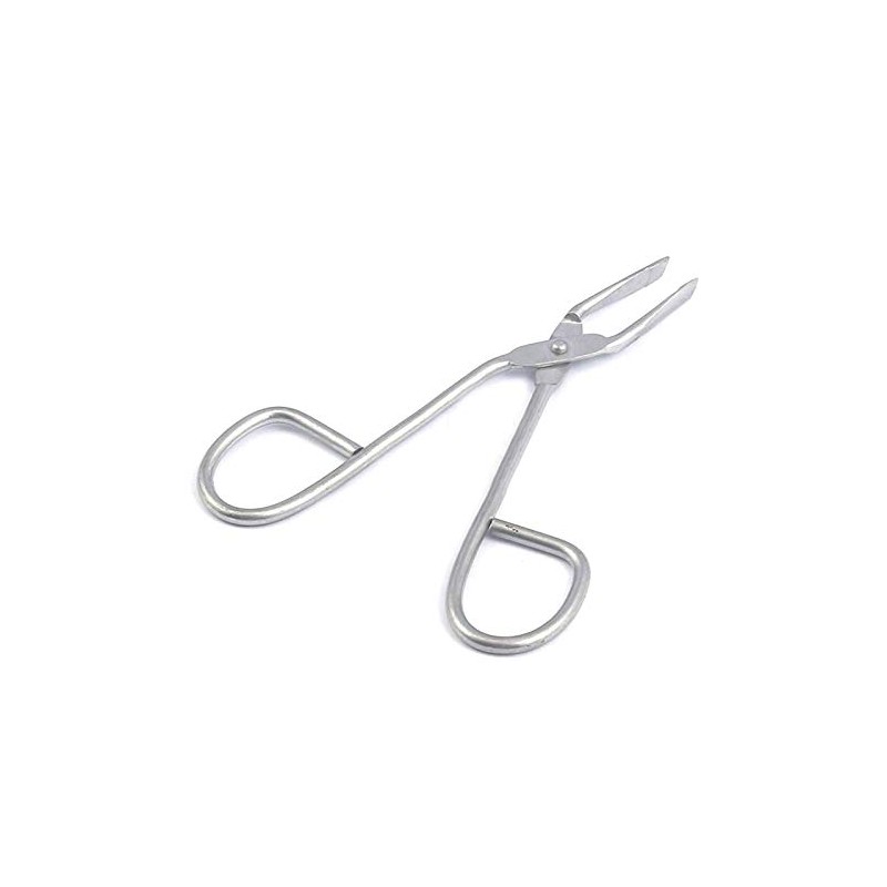 G.S EYEBROW TWEEZER STAINLESS STEEL SCISSORS SHAPED SLANT TIP TWEEZER