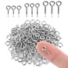 Grevosea 300 Pieces Small Screw Eye Pins Eyelets Screw Threaded